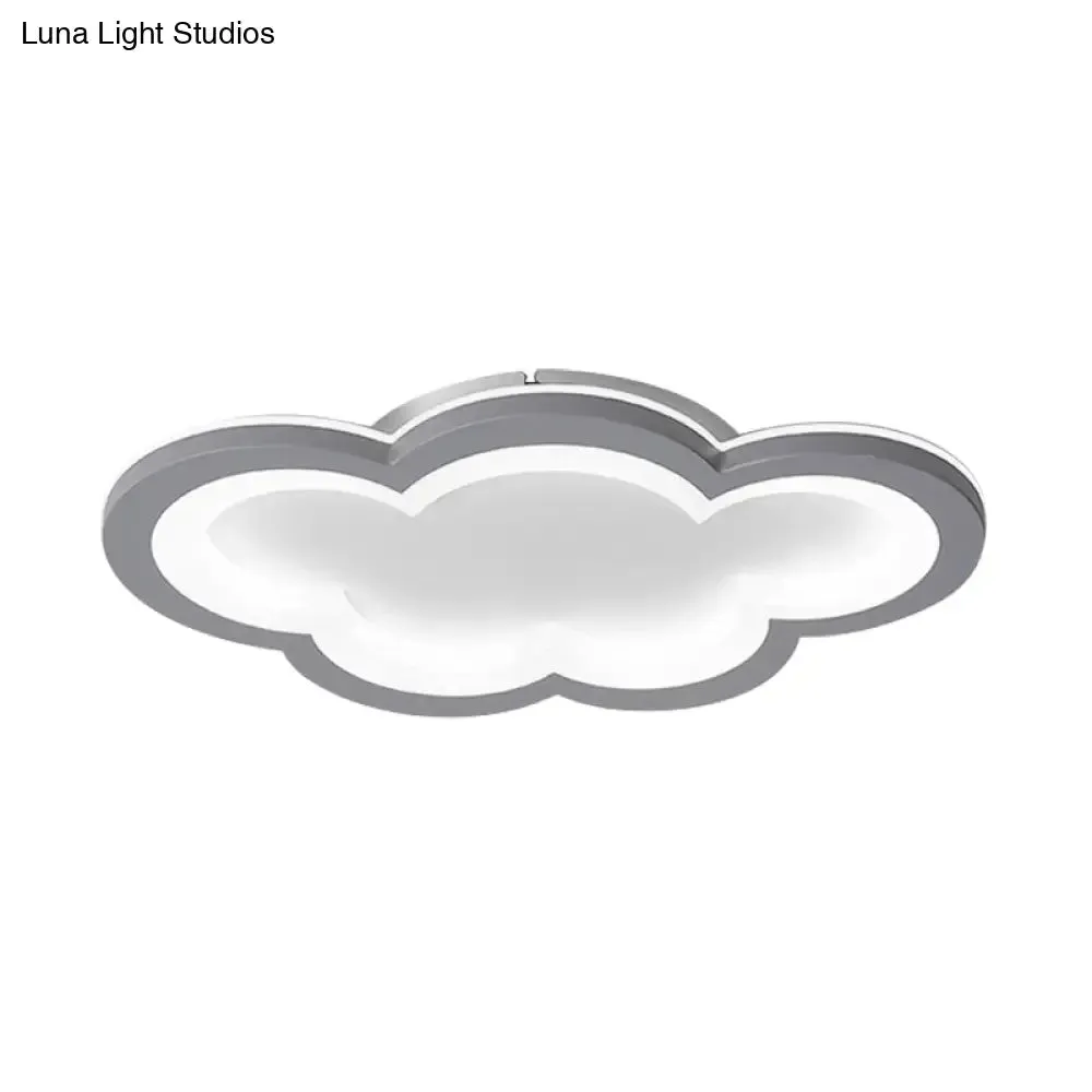 Modern Acrylic LED Flush Mount Cloud Ceiling Light for Play Room