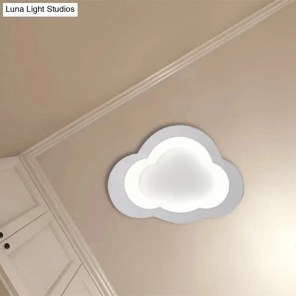 Modern Acrylic LED Flush Mount Cloud Ceiling Light for Play Room