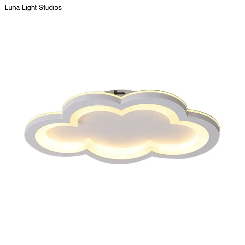 Modern Acrylic LED Flush Mount Cloud Ceiling Light for Play Room