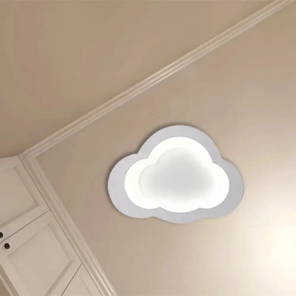 Modern Acrylic LED Flush Mount Cloud Ceiling Light for Play Room