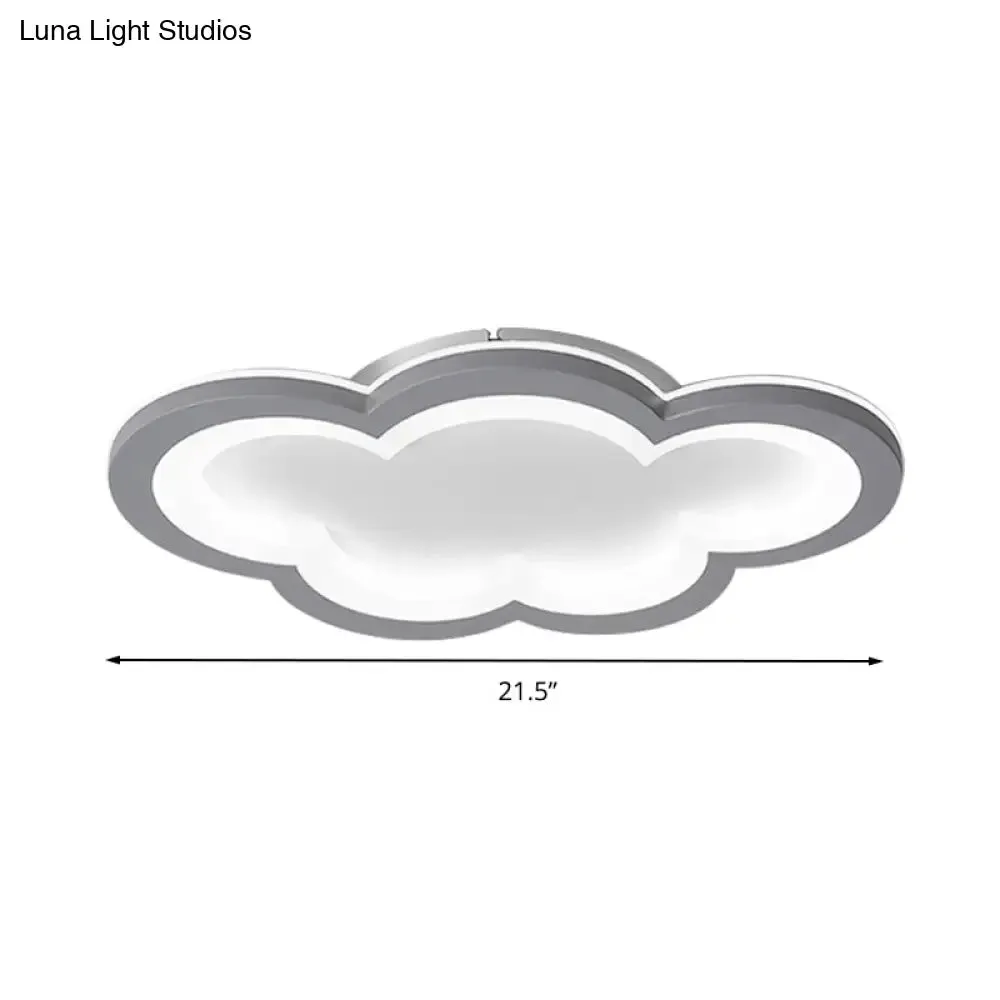 Modern Acrylic LED Flush Mount Cloud Ceiling Light for Play Room