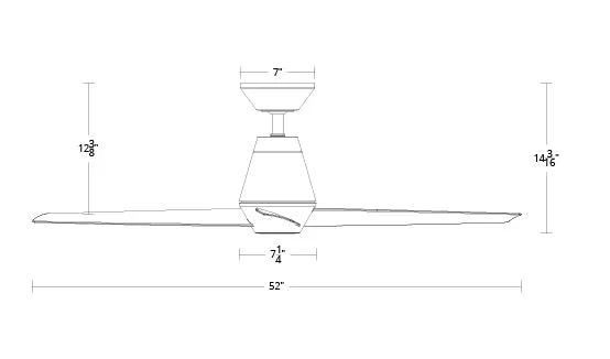 Modern Forms FR-W2003-52L Slim 52" Ceiling Fan with LED Light Kit