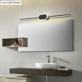 Modern Minimalist Metal Single Vanity Light - Linear Wall Fixture