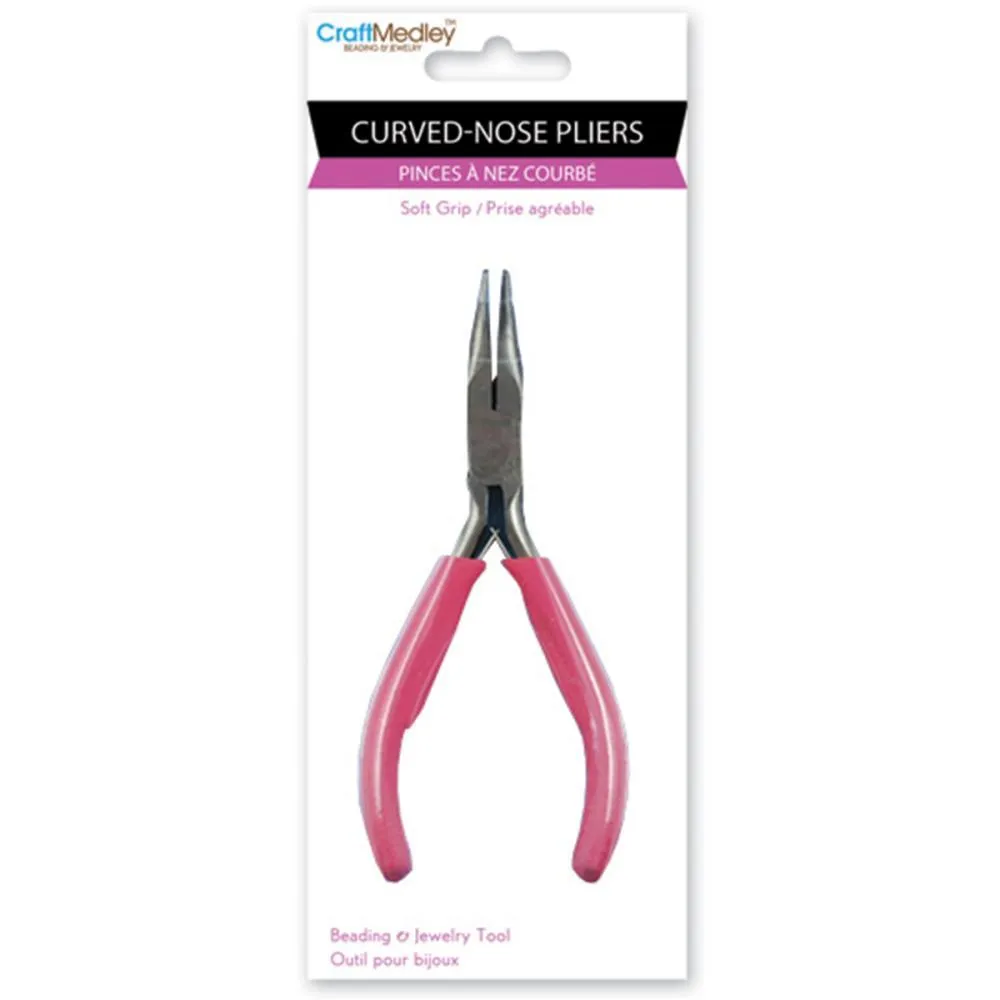 Multicraft Imports - Curved Nose Pliers with Soft Grip Handle - 4.75 inch*