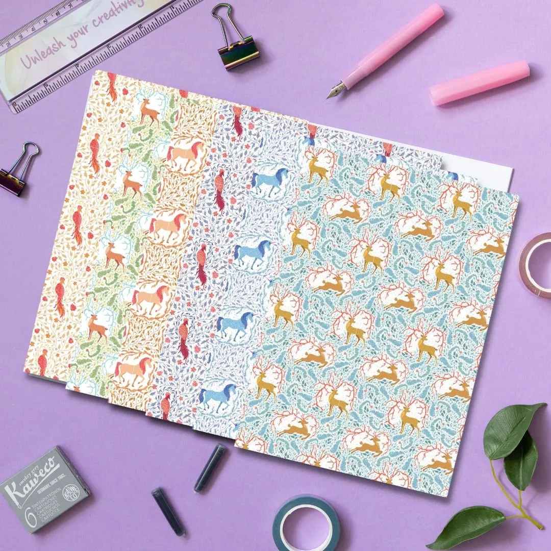 Mythical Beasts Scrapbook Papers - Digital Download