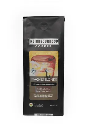 Neighbourhood Coffee Beaches Blond - Light Roast | 100% Organic, Premium Arabica  340g / Whole Bean