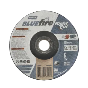 Norton 6 x 1/16 x 7/8 In. BlueFire RightCut Cutting Wheel 36 Q T27/42 25 Count