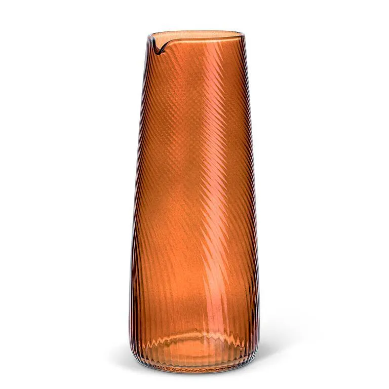 Optic Swirl Carafe - Dark Amber