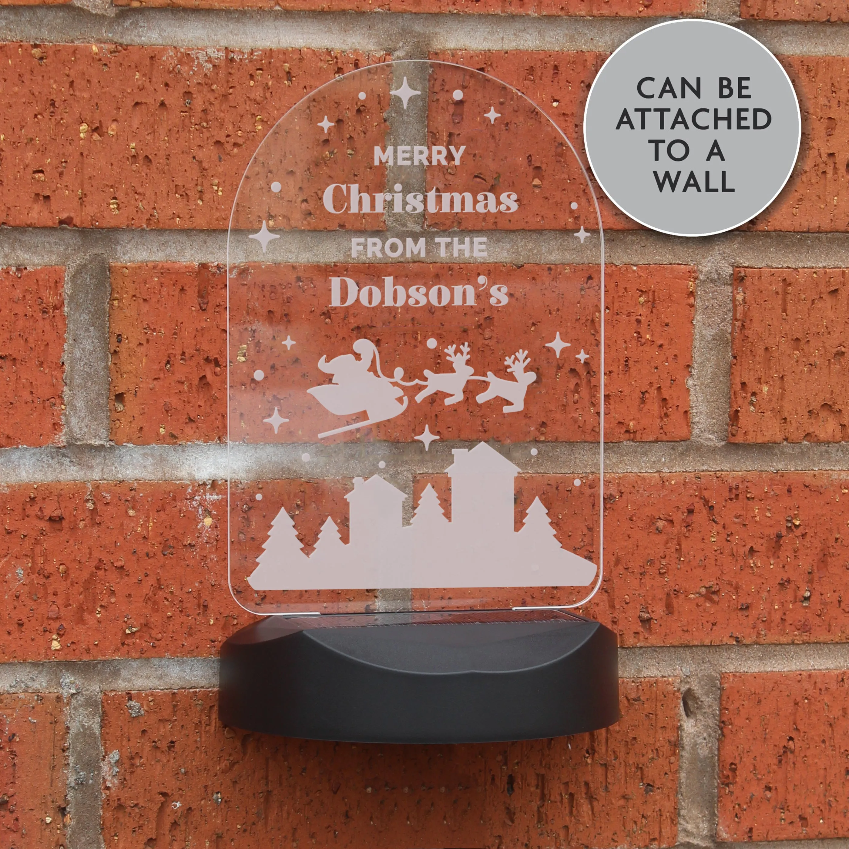 Personalised Christmas Outdoor Solar Light