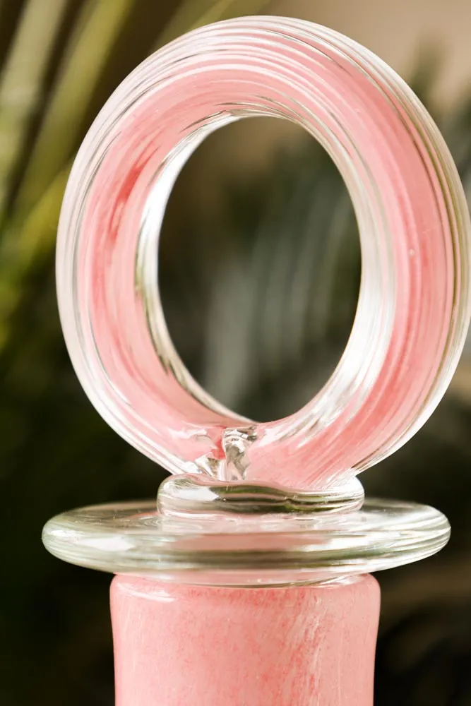 Pink Glass Art Deco Decanter