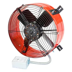 Premium 1,300 CFM Gable Mount Power Attic Ventilator in Red