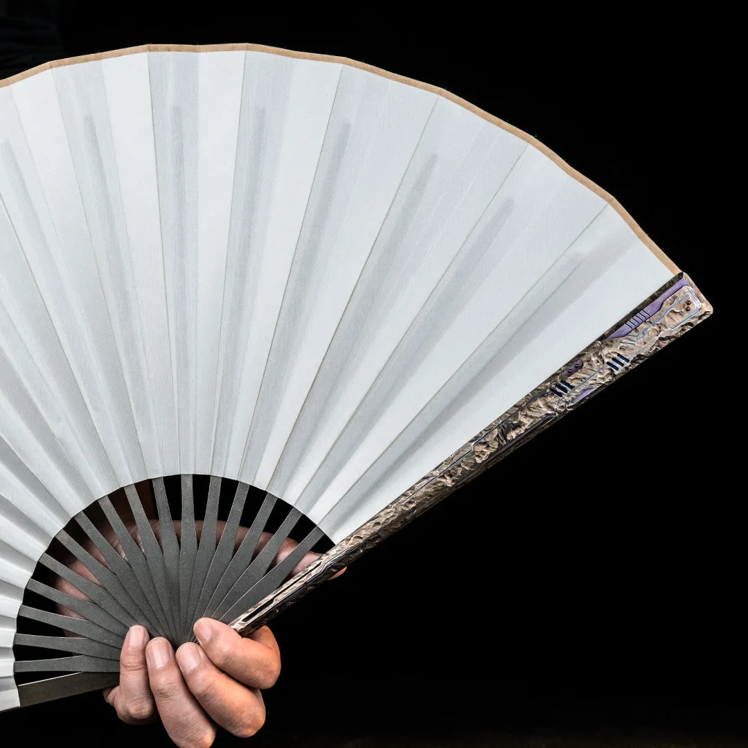 QiYuan: the Titanium Hand-carved Folding Fan-Warship