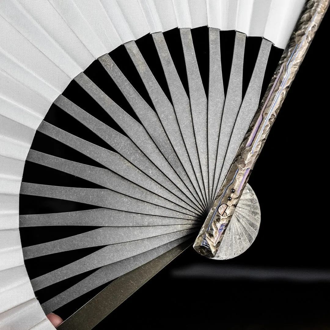 QiYuan: the Titanium Hand-carved Folding Fan-Warship