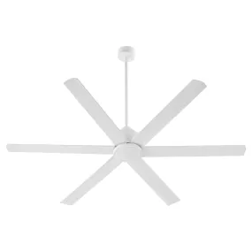 Quorum Titus 20656-8 Ceiling Fan 65 Inch 6 Blades, Damp Listed - Studio White