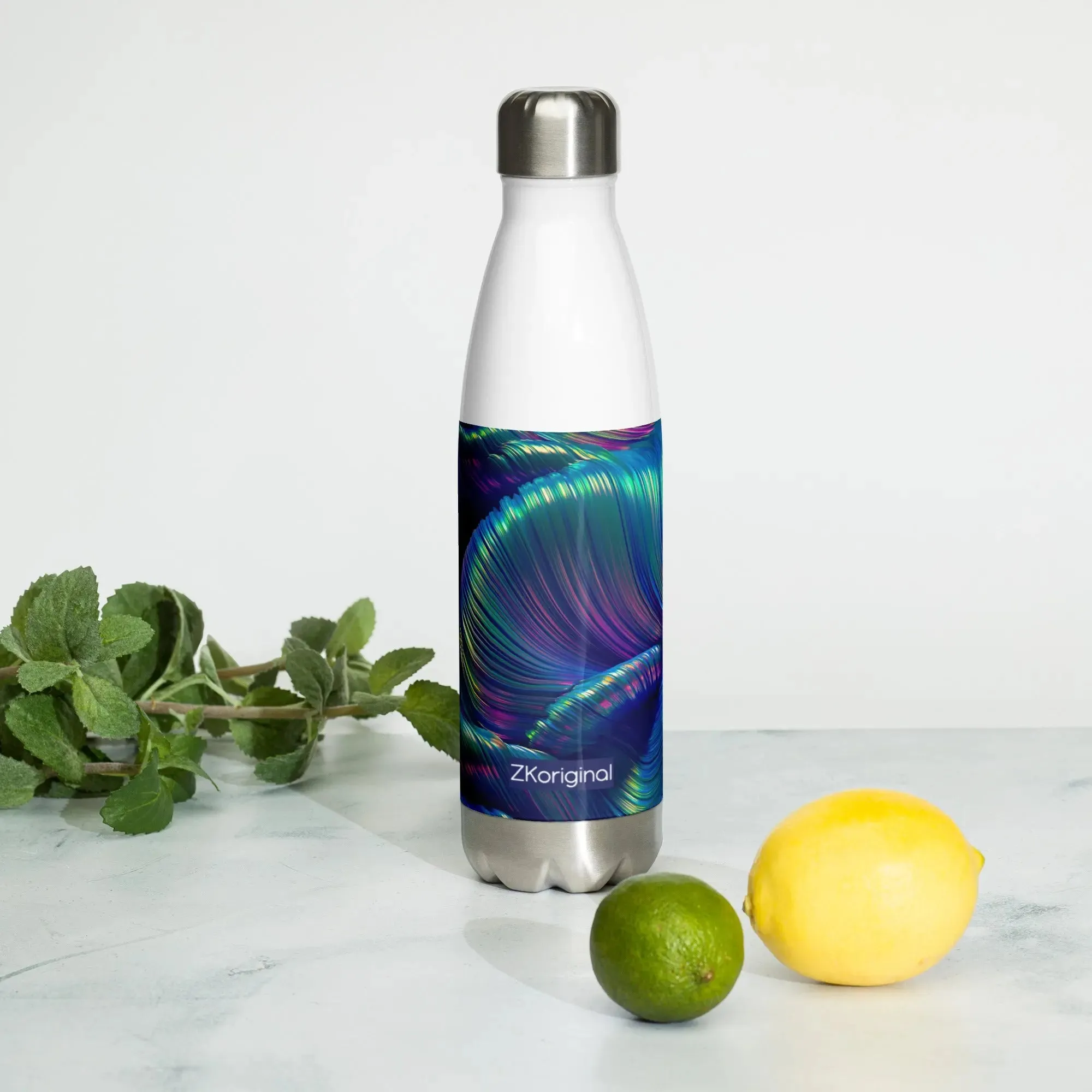 "Iridescent Wave" Collection - Stainless Steel Water Bottle