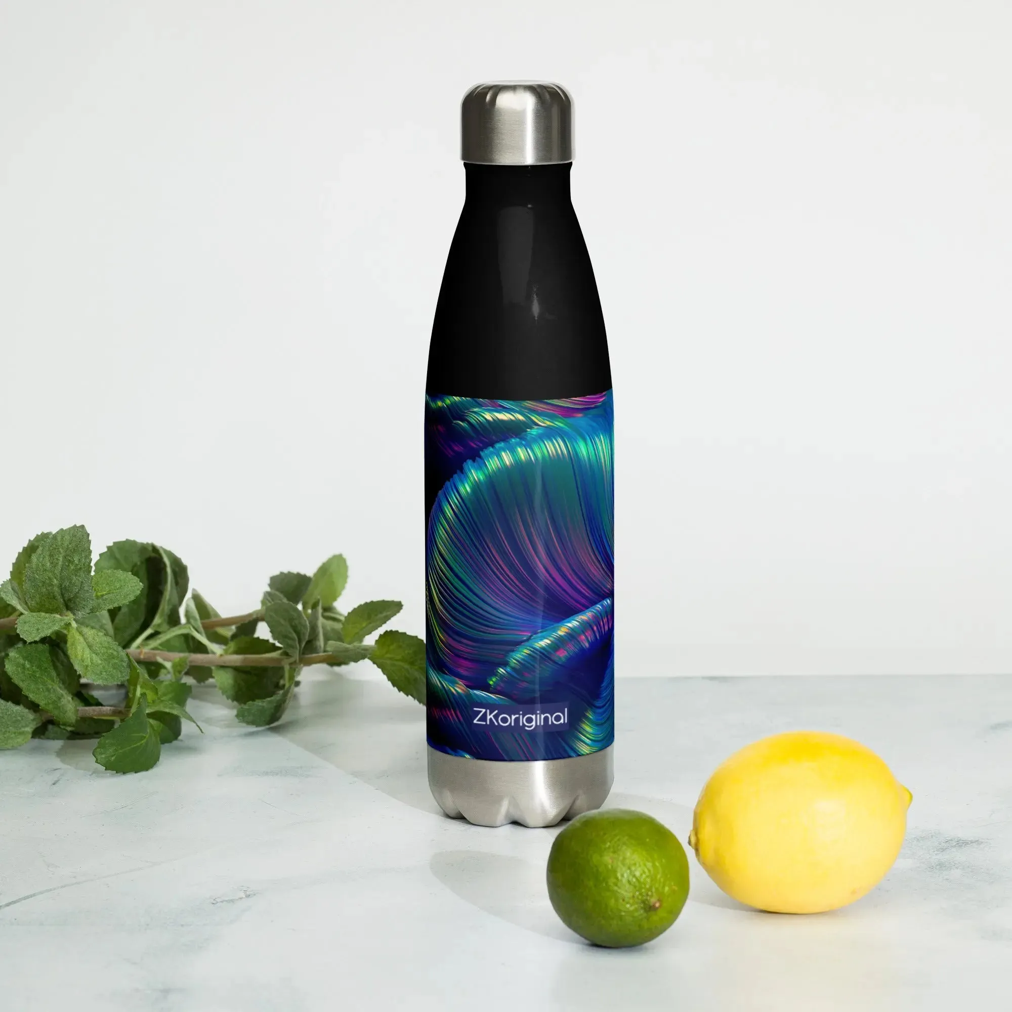 "Iridescent Wave" Collection - Stainless Steel Water Bottle