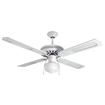 Radiant Lighting RF8AB Rattan Ceiling Fan 470mm Antique Brass 52" 1 Light 4 Blade 06FA201 AB