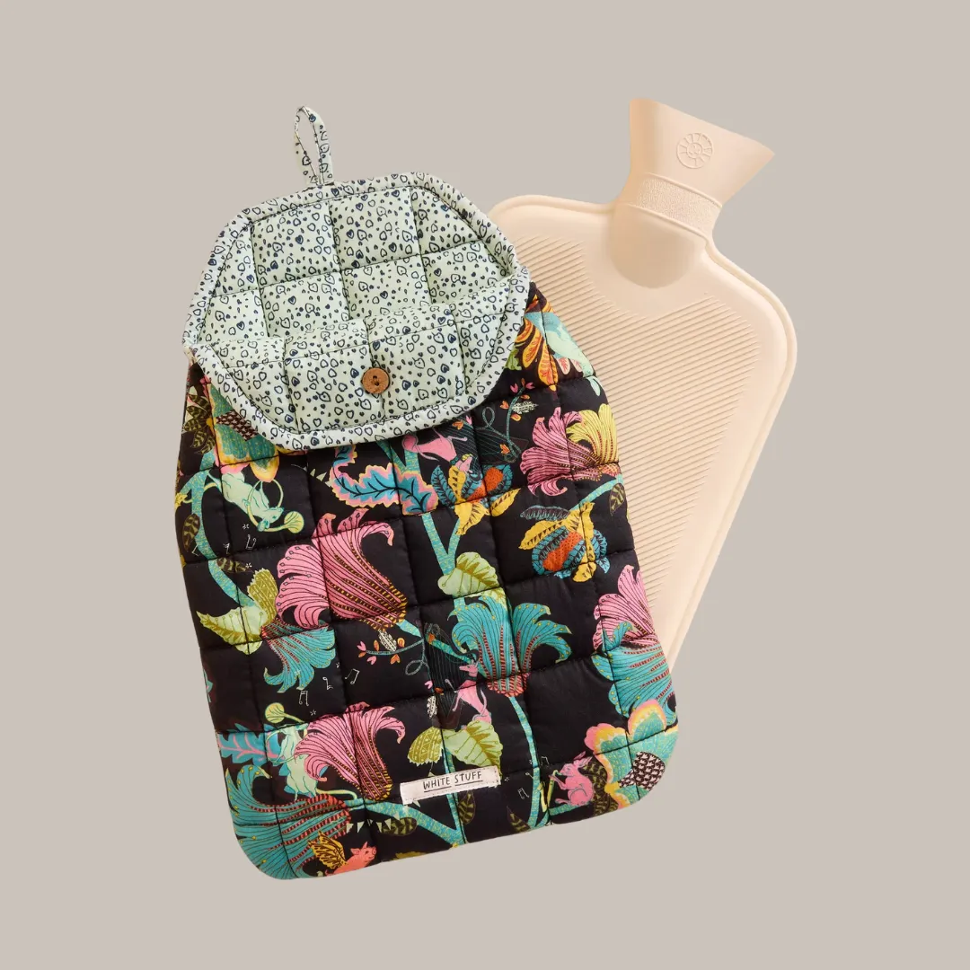 Reversible Hot Water Bottle - Black Print