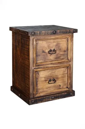 RUSTIC 2 DRAWER FILE CABINET