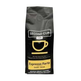 Second Cup Espresso Forte Dark Whole Bean Coffee, 312 g