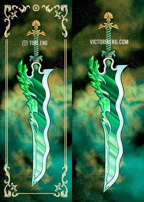 Shardblade Glossy Bookmarks 12 Collection Set, Stormlight Archive