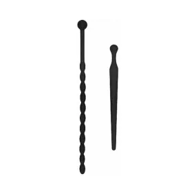 Shots Ouch Urethral Sounding Beginners Silicone Plug Set - Black