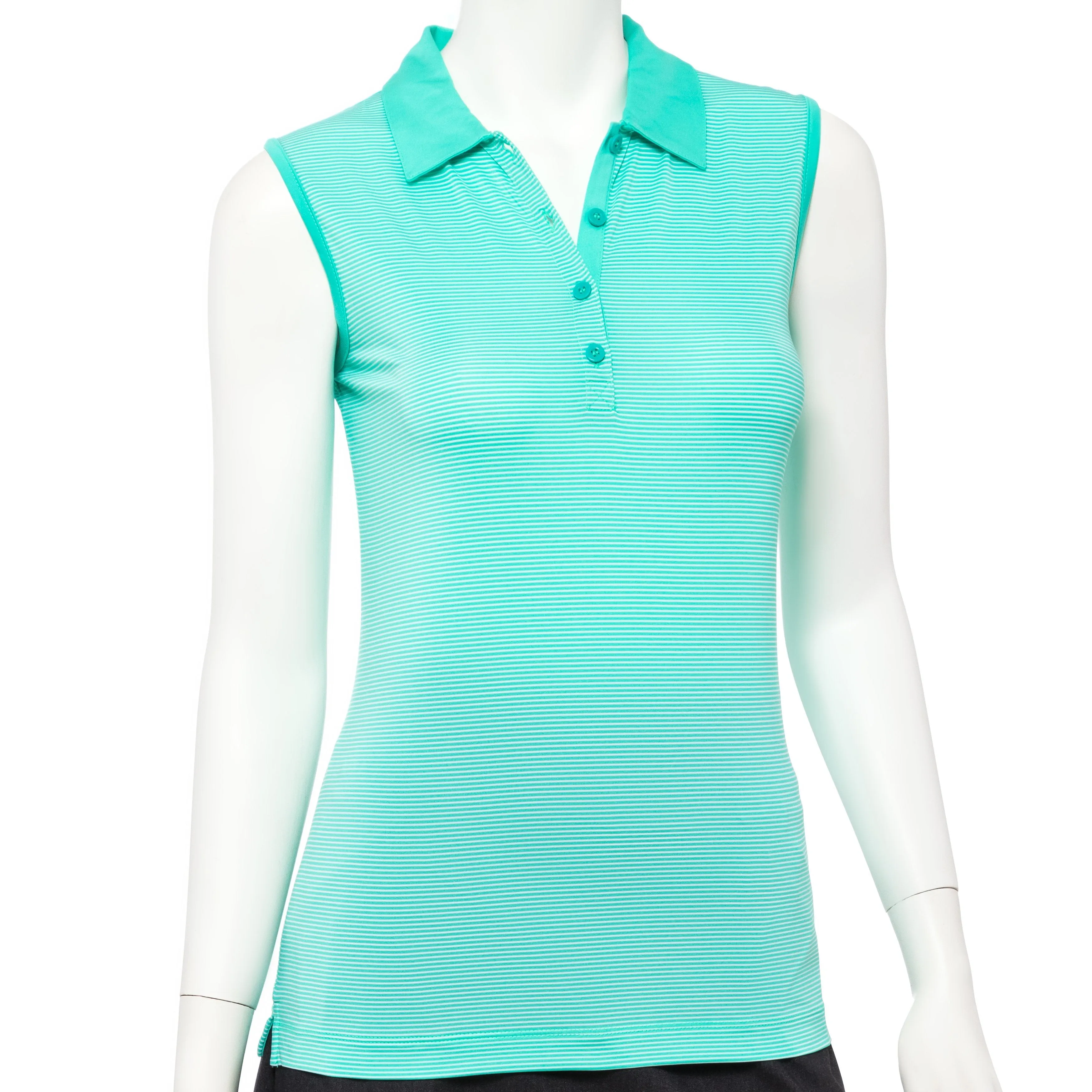 Sleeveless Fine Stripe Polo - SALE