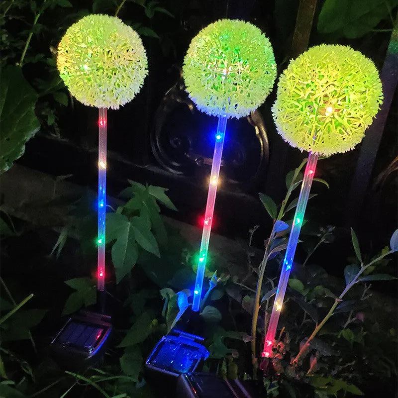 Solar 6LED Dandelion Color-changing Garden Ground Plug Light