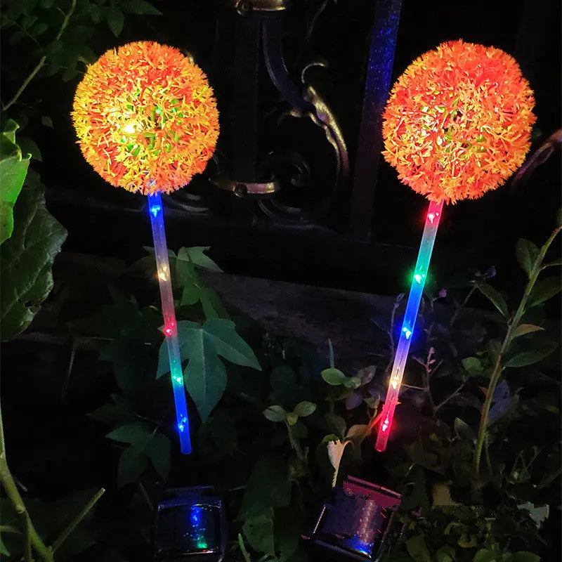 Solar 6LED Dandelion Color-changing Garden Ground Plug Light