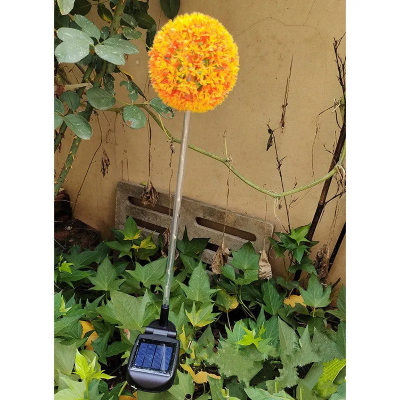 Solar 6LED Dandelion Color-changing Garden Ground Plug Light