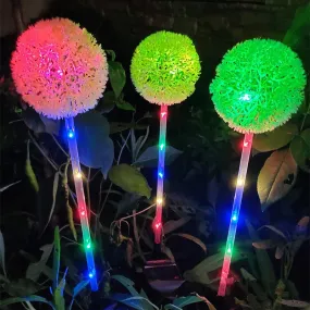 Solar 6LED Dandelion Color-changing Garden Ground Plug Light