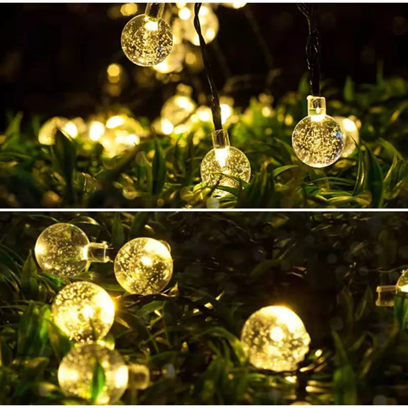 Solar Bubble Waterproof LED String Light for Outdoor Decorative