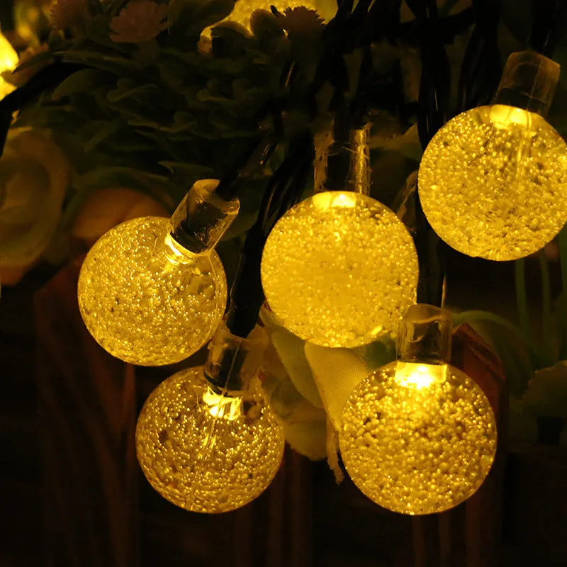 Solar Bubble Waterproof LED String Light for Outdoor Decorative