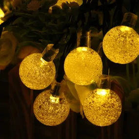 Solar Bubble Waterproof LED String Light for Outdoor Decorative