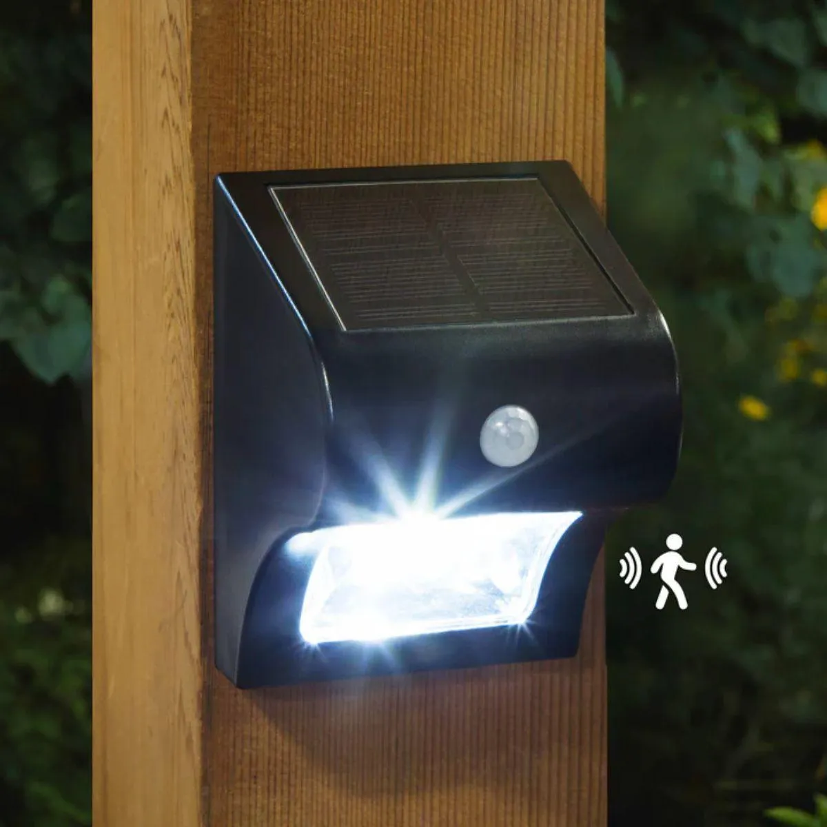 Solar LED Outdoor Wall Sconce 4500K (Pack Of 2)