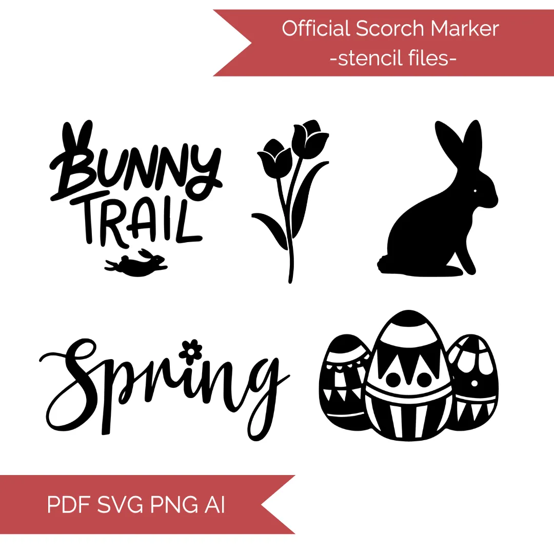 Spring Stencil Cut Files! 2021 [AI SVG PNG DXF]