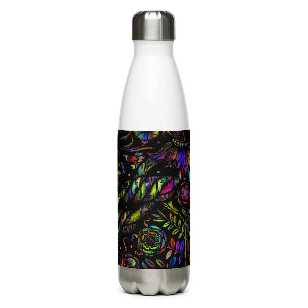 Stainless Steel Water Bottle Vintage Floral