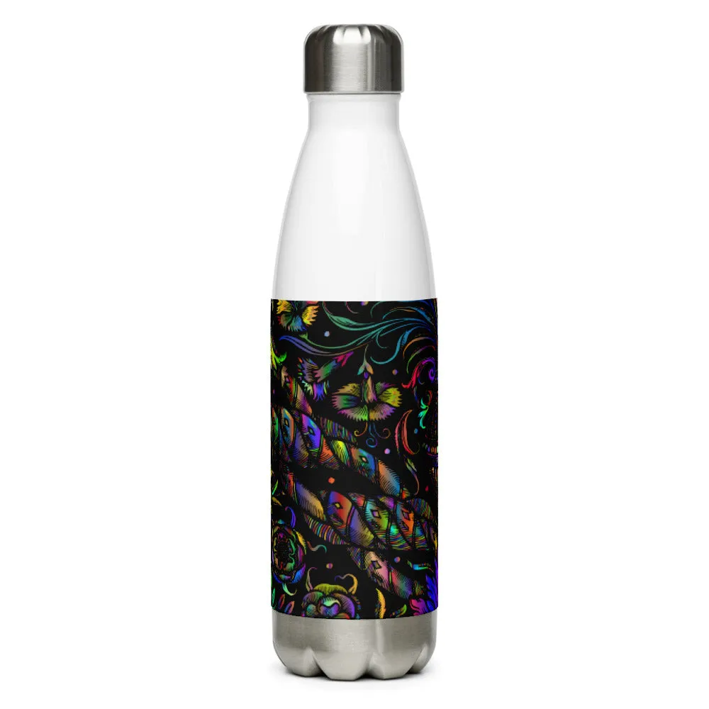 Stainless Steel Water Bottle Vintage Floral