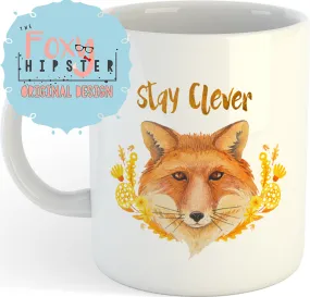 Stay Clever Fox Coffee 11oz coffee mug