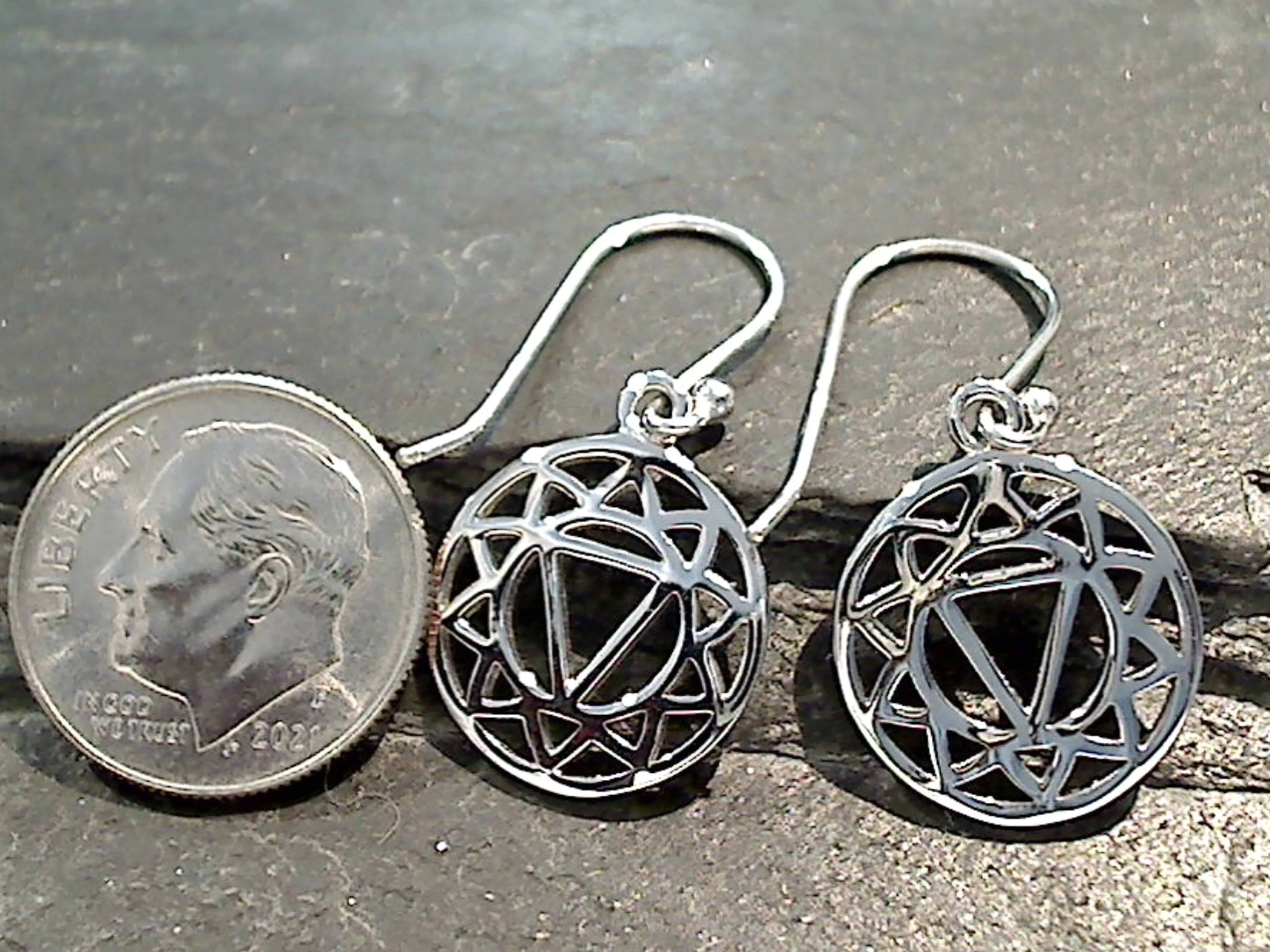 Sterling Silver Solar Plexus Chakra Earrings