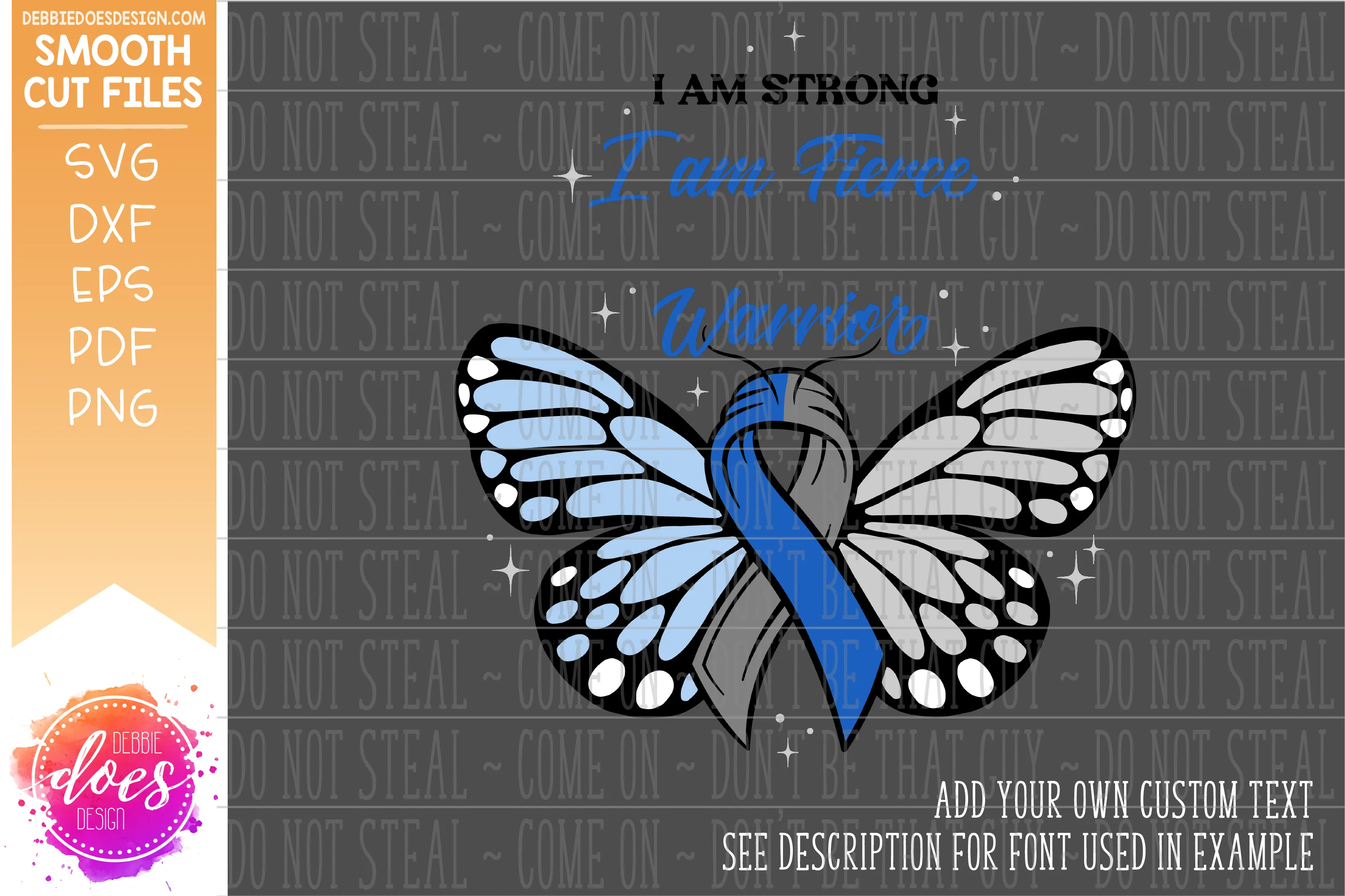 Strong Fierce Warrior Butterfly - 2 Color - SVG File