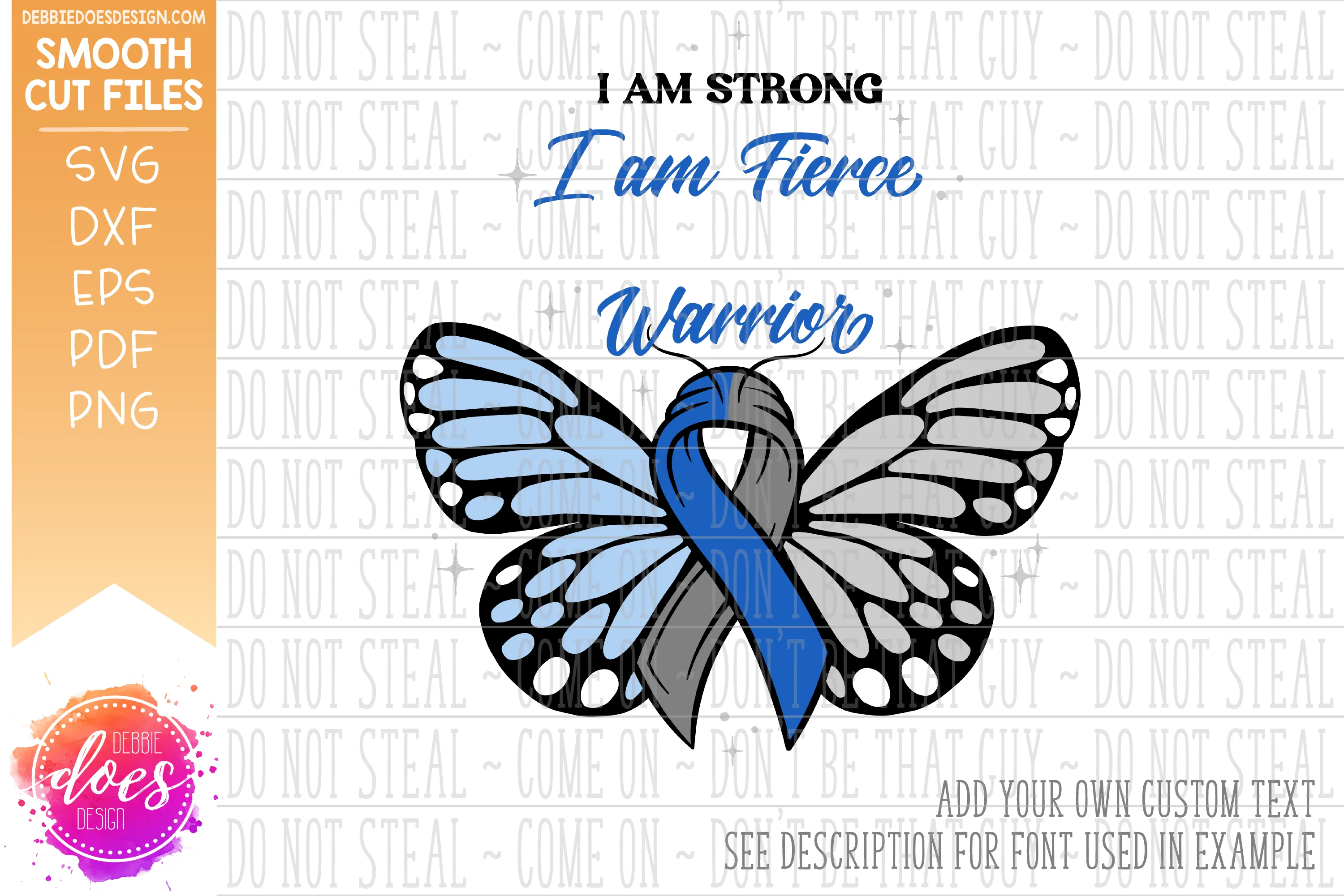 Strong Fierce Warrior Butterfly - 2 Color - SVG File