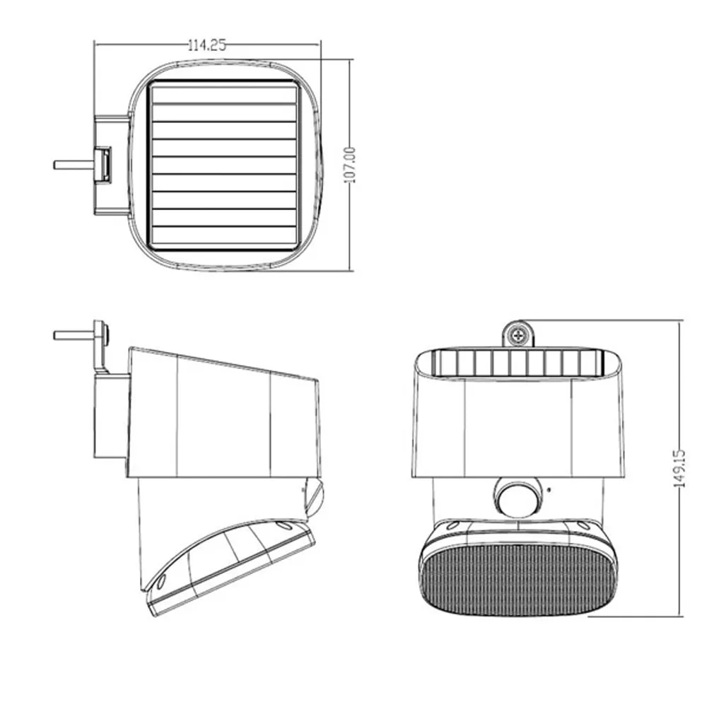 Swivelling Solar Security Wall Light 4000k