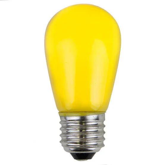 T50 Opaque LED Patio Lights - E-26 - Yellow - 25 Pack