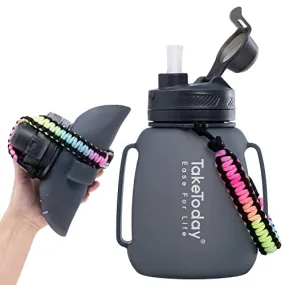 TakeToday Collapsible Water Bottles 40 OZ with Straw