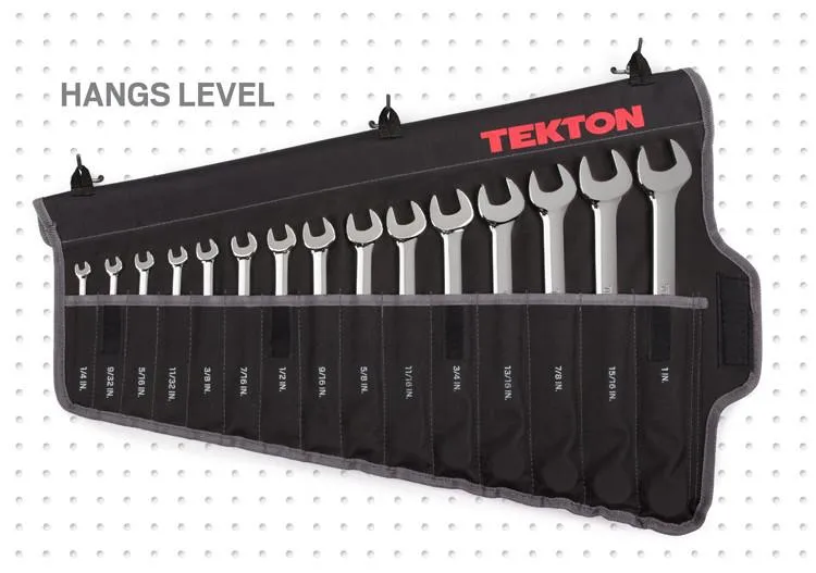 Tekton WRN-03293 15 Pc SAE Combination Wrench Set (1/4-1")