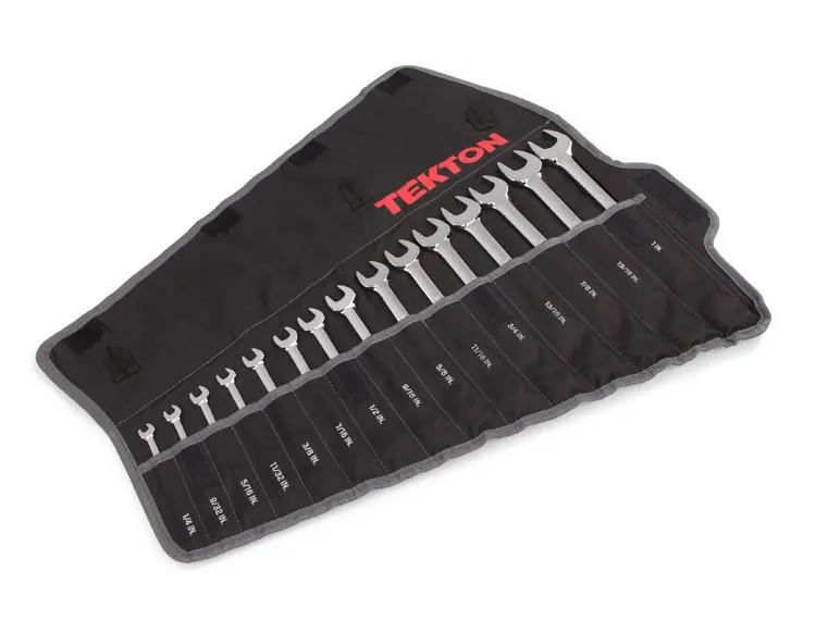 Tekton WRN-03293 15 Pc SAE Combination Wrench Set (1/4-1")