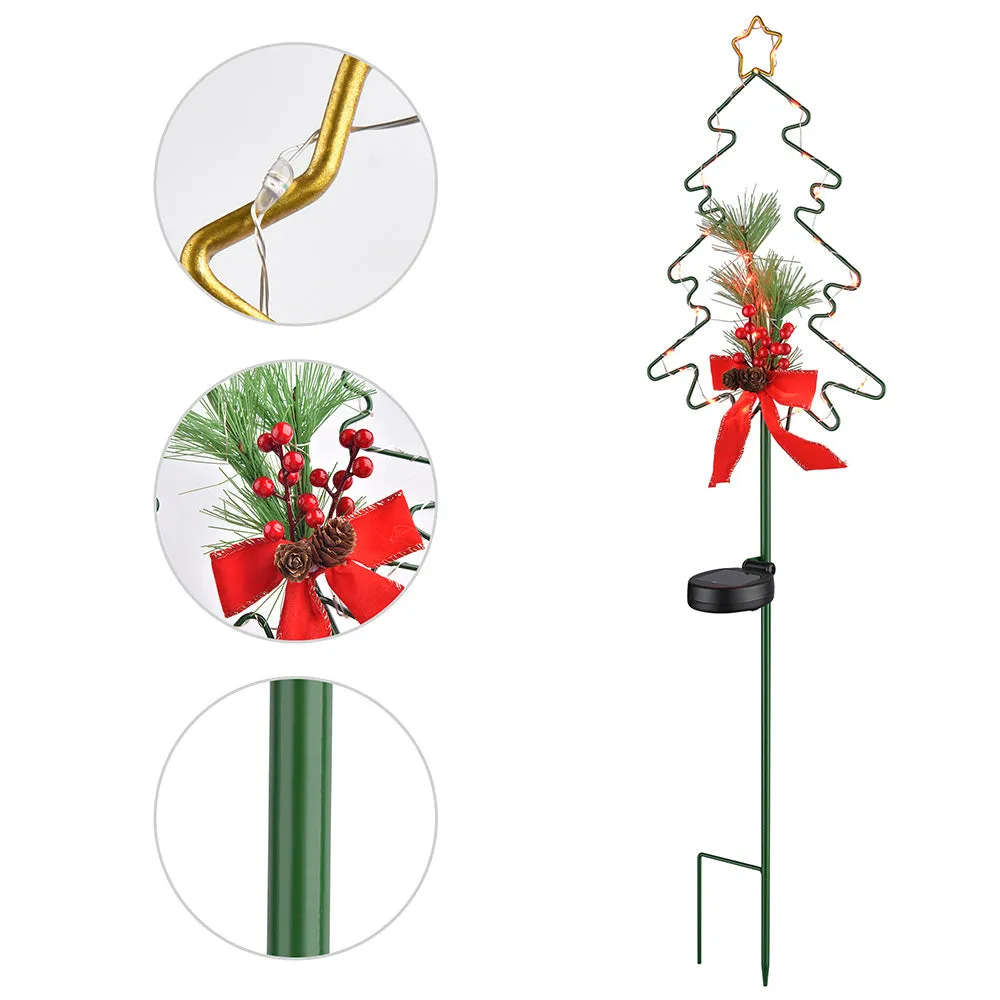 TheLAShop Solar Christmas Tree Stake Lights 2ct/Pack