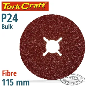 TORK CRAFT FIBRE DISC 115MM 24 GRIT BULK ABR55024