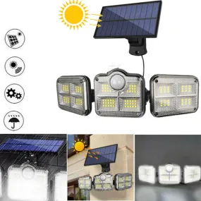 Triple LED Solar Wall Light